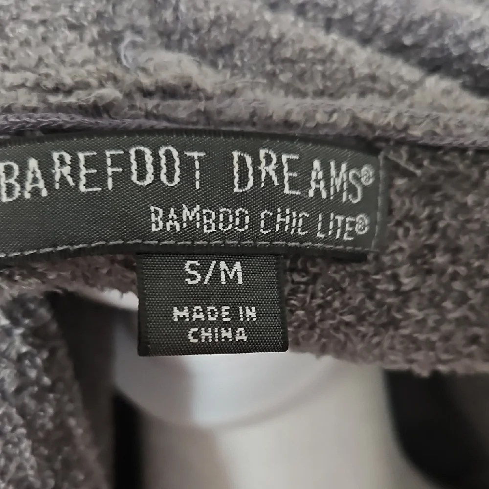 Barefoot Dreams Bamboo Chic Lite Women's Gray Open Front Cardigan S/M